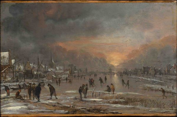 The painting Sports on a Frozen River by Aert van der Neer.